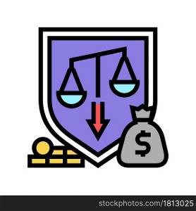 inequality social problem color icon vector. inequality social problem sign. isolated symbol illustration. inequality social problem color icon vector illustration