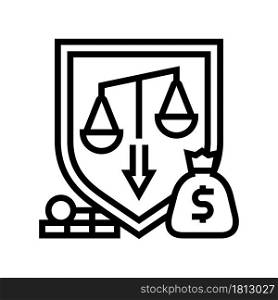 inequality social problem line icon vector. inequality social problem sign. isolated contour symbol black illustration. inequality social problem line icon vector illustration