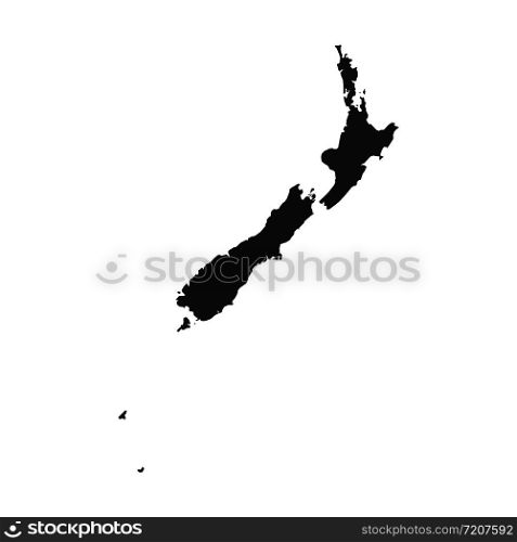 iNew Zeland map solated on white background