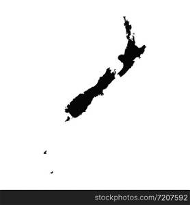 iNew Zeland map solated on white background