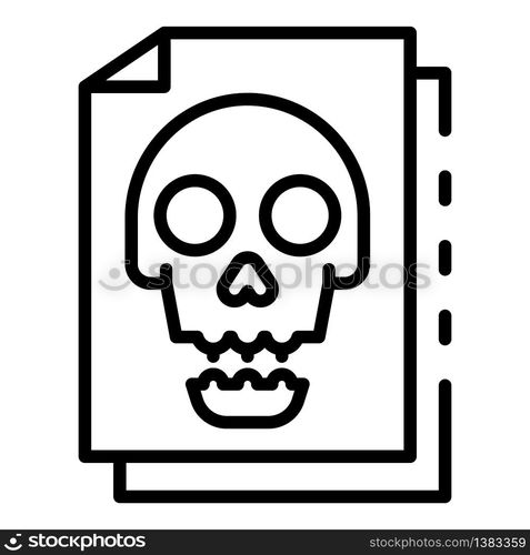 Infected files icon. Outline infected files vector icon for web design isolated on white background. Infected files icon, outline style