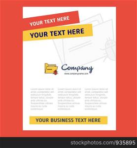 Infected folder Title Page Design for Company profile ,annual report, presentations, leaflet, Brochure Vector Background