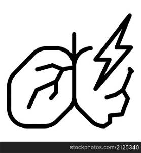 Infected lungs icon outline vector. Chest health. Diagnosis treatment. Infected lungs icon outline vector. Chest health