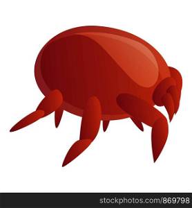 Infected mite icon. Cartoon of infected mite vector icon for web design isolated on white background. Infected mite icon, cartoon style