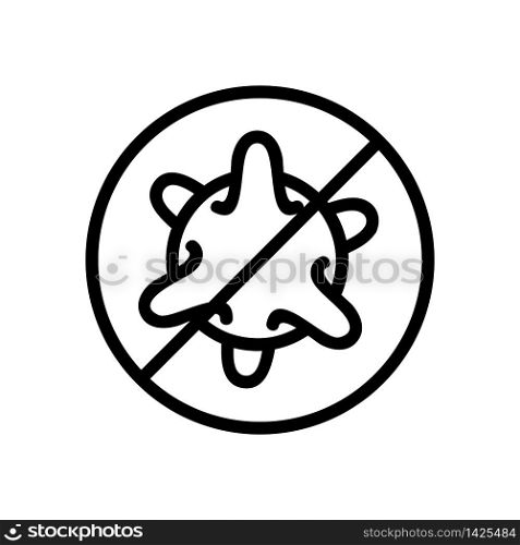 infection control icon vector. infection control sign. isolated contour symbol illustration. infection control icon vector outline illustration