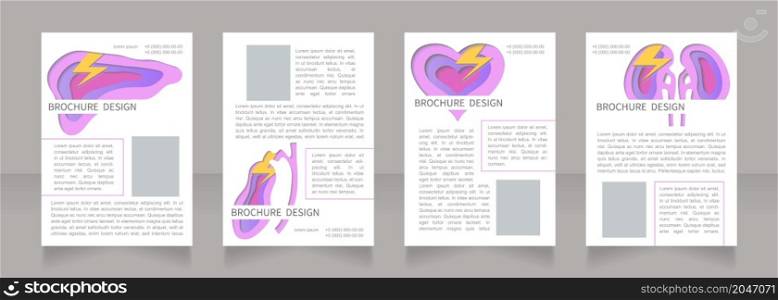 Infection diseases prevention and therapy blank brochure layout design. Vertical poster template set with empty copy space for text. Premade corporate reports collection. Editable flyer paper pages. Infection diseases prevention and therapy blank brochure layout design