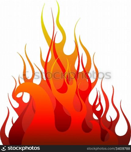 Inferno fire vector background for design use