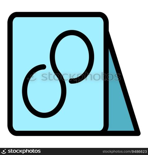 Infinite duration icon outline vector. Time clock. Length h color flat. Infinite duration icon vector flat