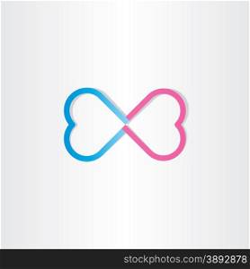 infinite love infinity heart vector sign
