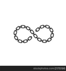 infinity chain steel vector icon illustration design template