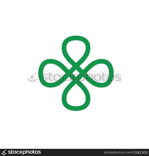infinity clover leaf vector icon illustration design template