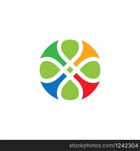 infinity clover leaf vector icon illustration design template
