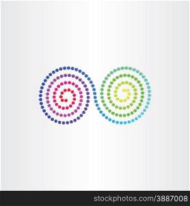 infinity color spectrum spyral symbol design