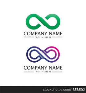 infinity design logo and 8 icon, vector, sign, creative logo for business and corporate infinity symbol