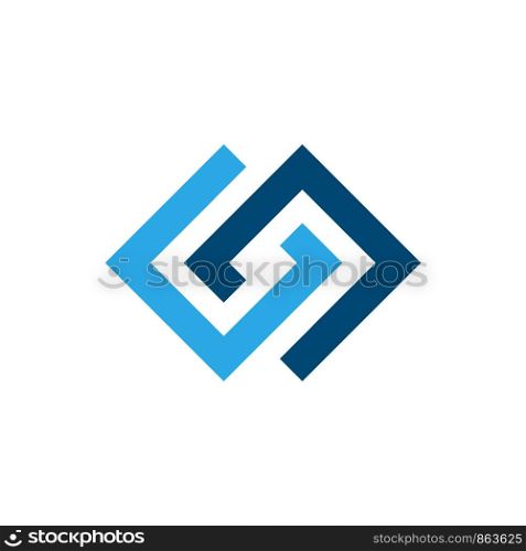 Infinity Diamond Square Logo Template Illustration Design. Vector EPS 10.