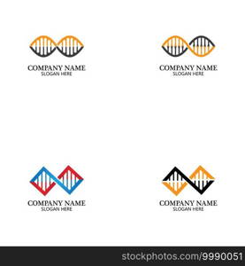 Infinity DNA Logo Icon Vector