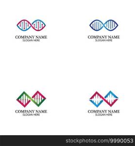 Infinity DNA Logo Icon Vector