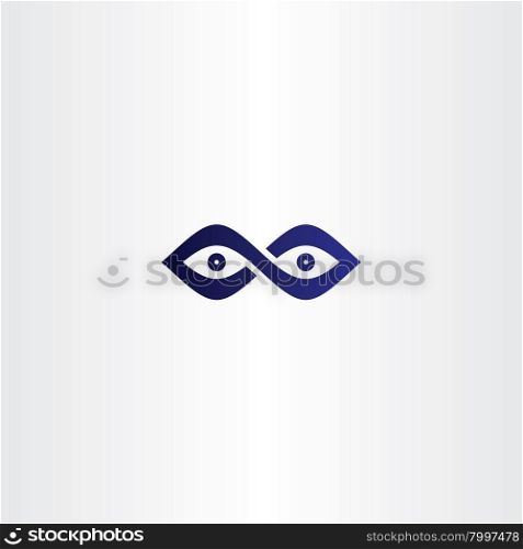 infinity eyes vector icon emblem
