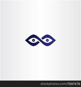 infinity eyes vector icon emblem