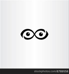 infinity eyes vector icon symbol