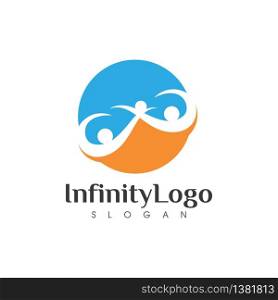 Infinity Family care Vector icon illustration Logo