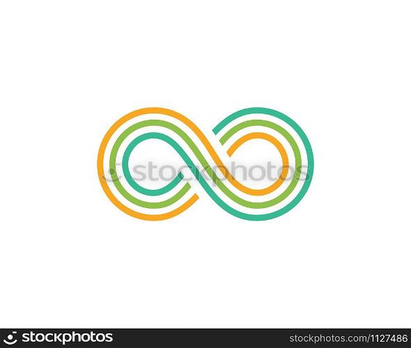Infinity logo icon vector illustration design template