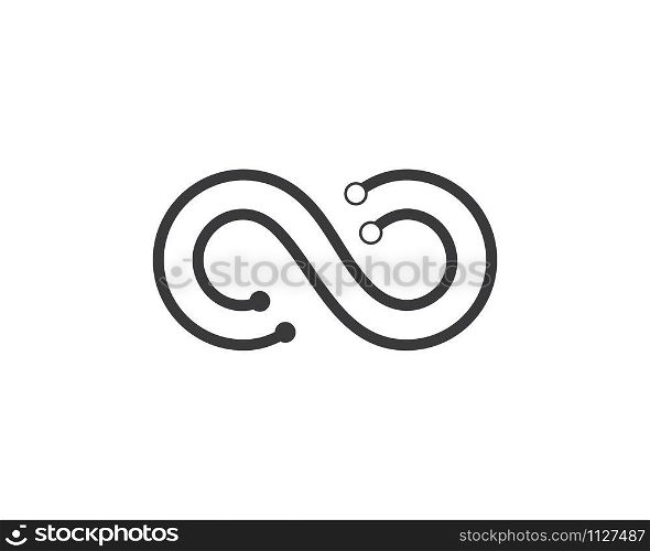 Infinity logo icon vector illustration design template