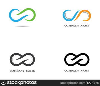 Infinity logo template vector icon illustration design