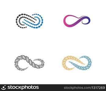 Infinity logo template vector icon illustration design