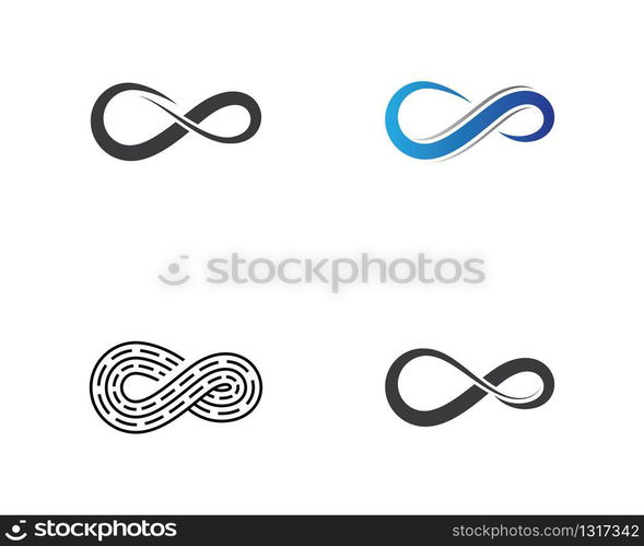 Infinity logo template vector icon illustration design