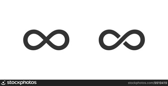Infinity loop logo. Forever isolated icon. Vector flat illustration