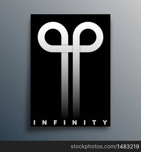 Infinity loop symbol design for poster, flyer, brochure cover, typography, or other printing products. Vector illustration.. Infinity loop symbol design for poster, flyer, brochure cover, typography, or other printing products