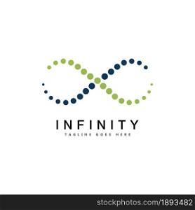 Infinity loop symbol logo icon design template. Vector color emblem sign.