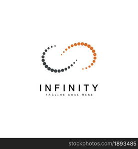 Infinity loop symbol logo icon design template. Vector color emblem sign.