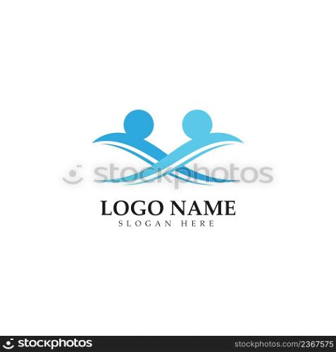 infinity people care logo and symbol template