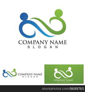 Infinity people family care  Design Vector