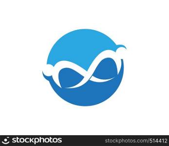 Infinity people logo design template