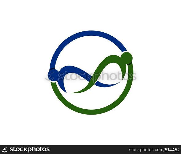 Infinity people logo design template