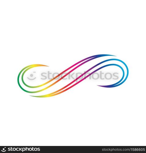 Infinity rainbow Vector icon illustration Logo template design