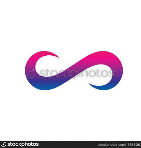 Infinity rainbow Vector icon illustration Logo template design