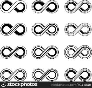 Infinity Sign Collection Vector Art Illustration