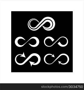 Infinity Sign Design Collection Vector Art Illustration. Infinity Sign Design Collection