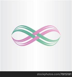 infinity symbol stylized icon connect forever namber 8