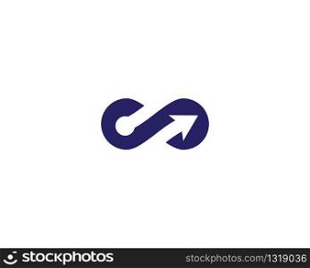 Infinity symbol vector icon illustration