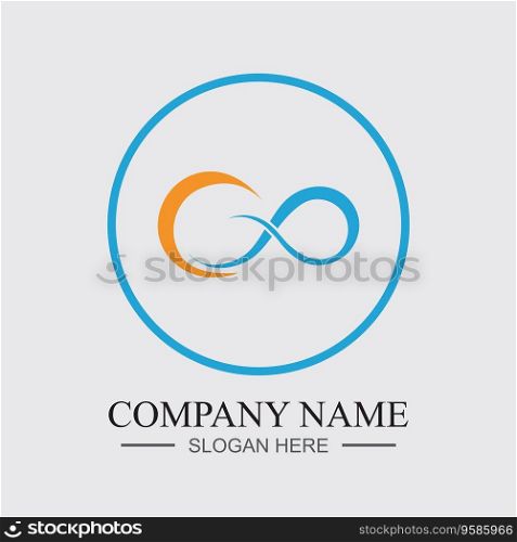 Infinity Vector icon illustration Logo template design on gray background