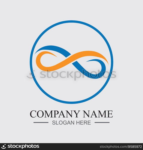 Infinity Vector icon illustration Logo template design on gray background