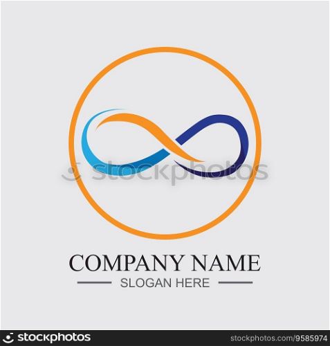 Infinity Vector icon illustration Logo template design on gray background