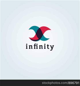 Infinity vector logo design icon in trendy design style.