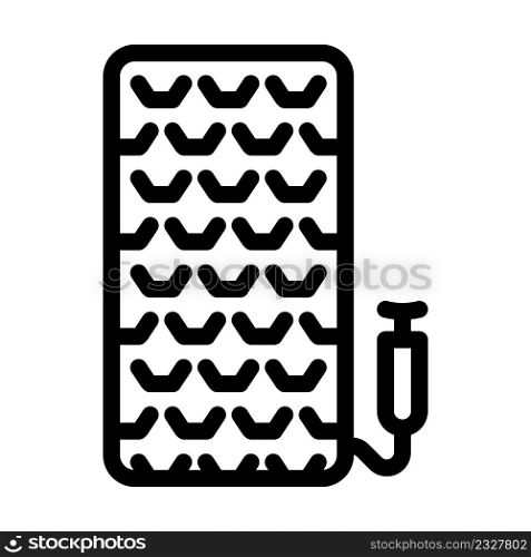 inflatable mattress line icon vector. inflatable mattress sign. isolated contour symbol black illustration. inflatable mattress line icon vector illustration