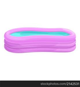 Inflatable pool icon cartoon vector. Float swim. Water beach. Inflatable pool icon cartoon vector. Float swim